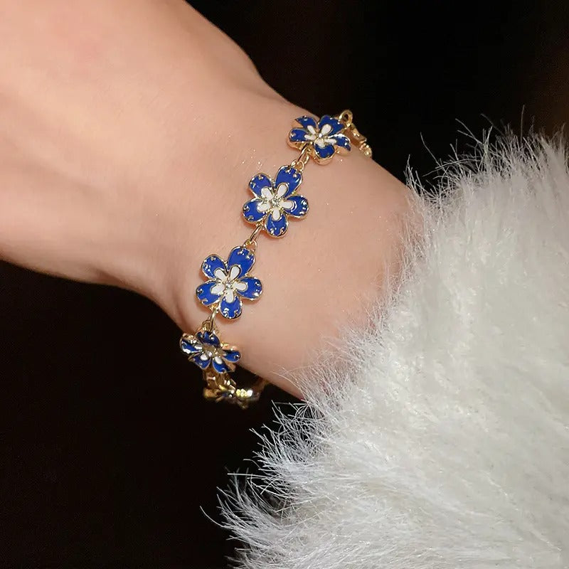 Blue Flower Bracelet