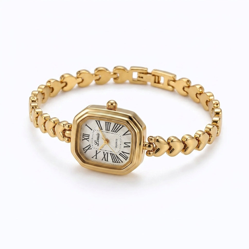 Vintage Style Unique Heart Band Dainty Wrist Watch