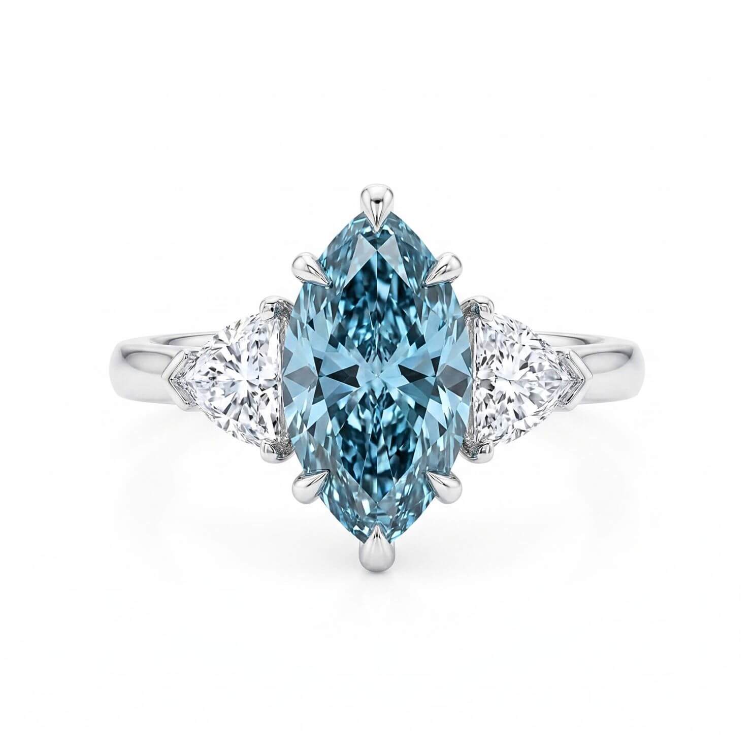 Blue Crushed Ice Cut Ring