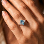 Blue Crushed Ice Cut Ring