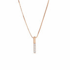 ANENJERY Silver Geometric Zircon Clavicle Necklace
