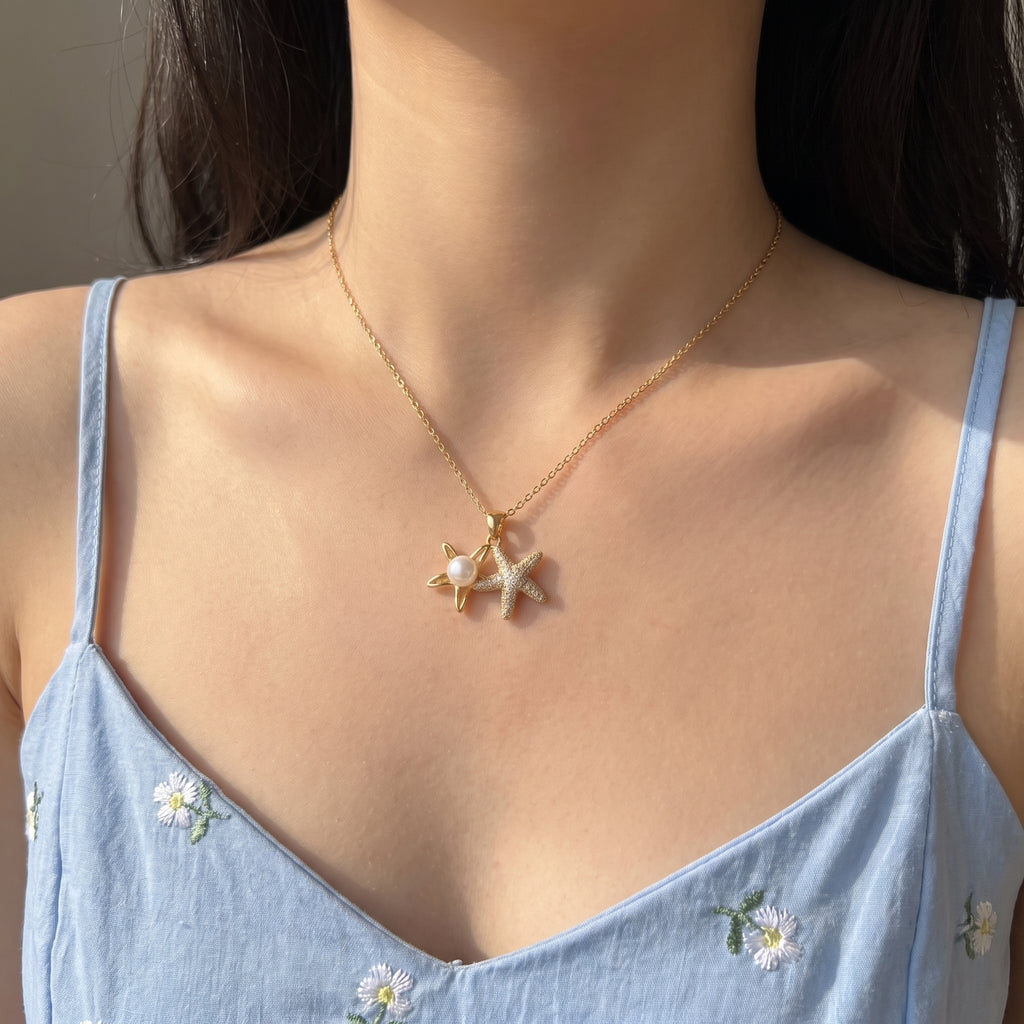 Pearl Starfish Necklace