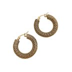 FLASHBUY Gold Geometric Mesh Earrings