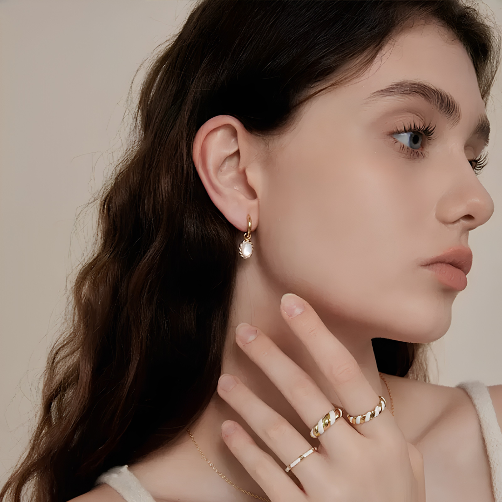 Moonlight Huggie Earrings