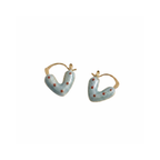 Heart-Shaped Blue Earrings