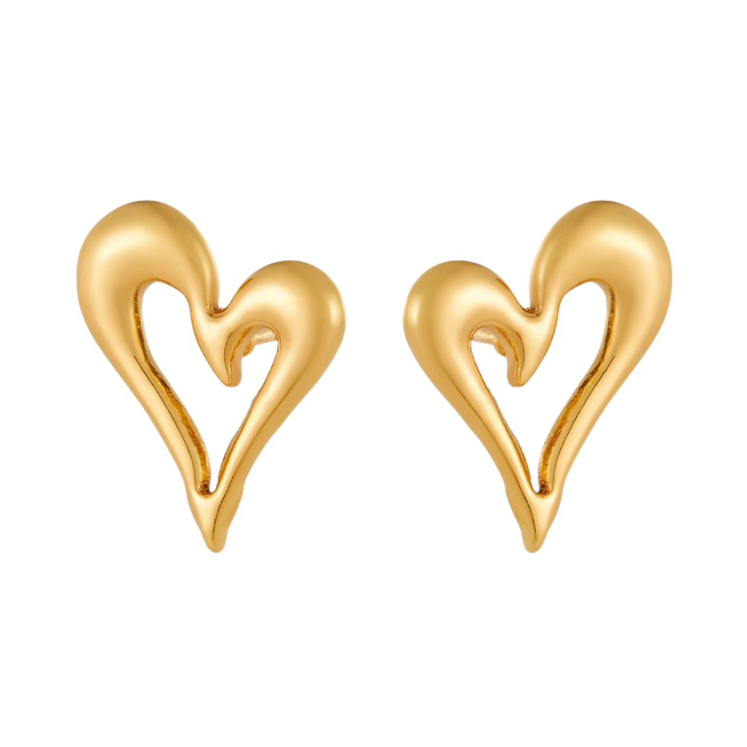 DIEYURO 316L Steel Pearl Love Earrings