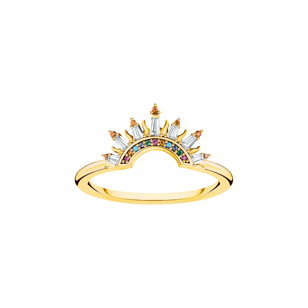 Zircon Star Shape Gold-plated Ring