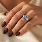 Blue Crushed Ice Cut Ring
