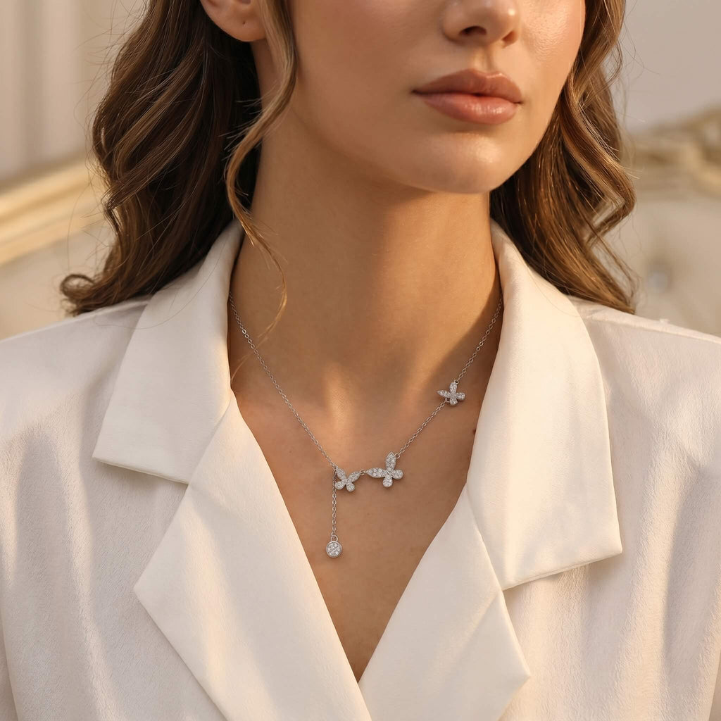 Butterfly Drop Necklace