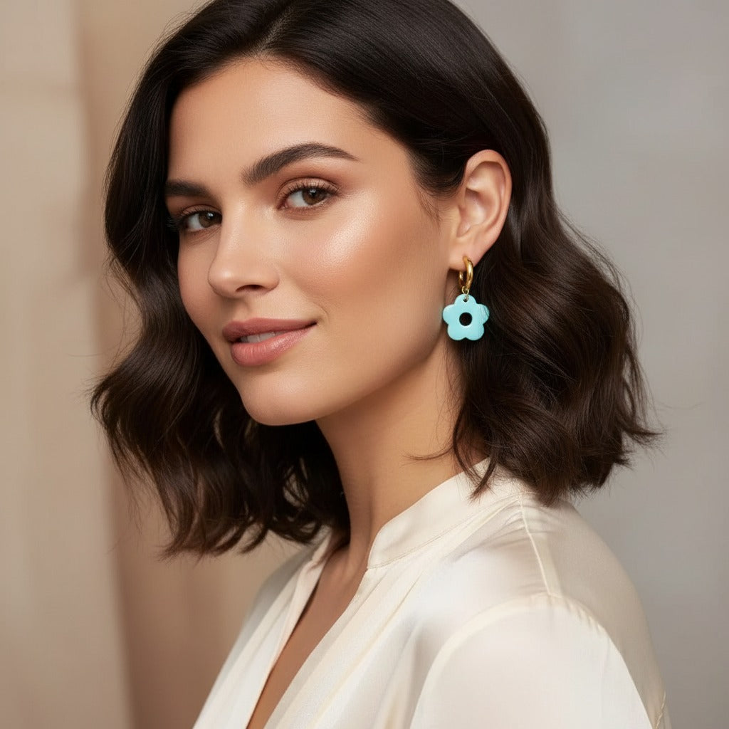 Fleur Hoop Earrings