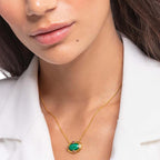Thomas Sabo Green Stone Pendant Necklace