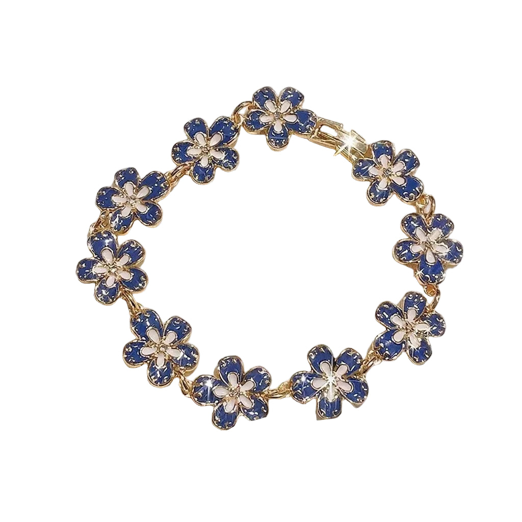 Blue Flower Bracelet
