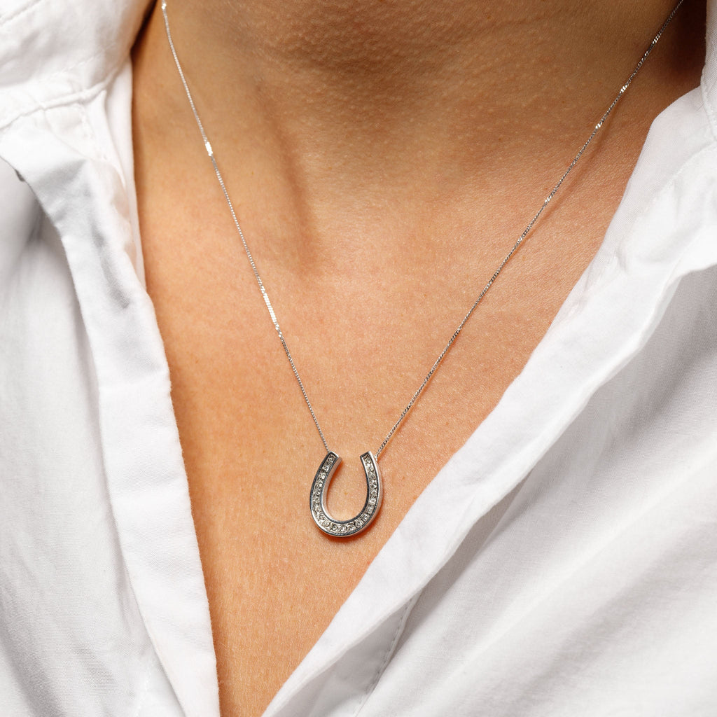 Diamond Horseshoe Necklace